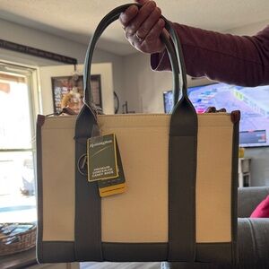 Remington Canvas Concealed Carry Tote Bag in Cream and Olive